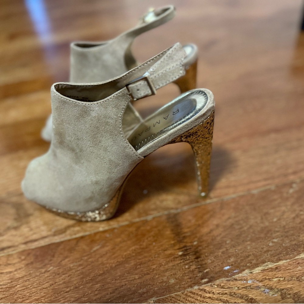 Elegant Beige Heeled Sandals